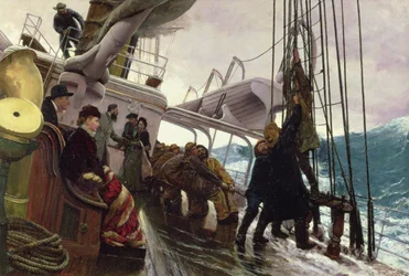 Segel binden nach einem Sturm, 1881